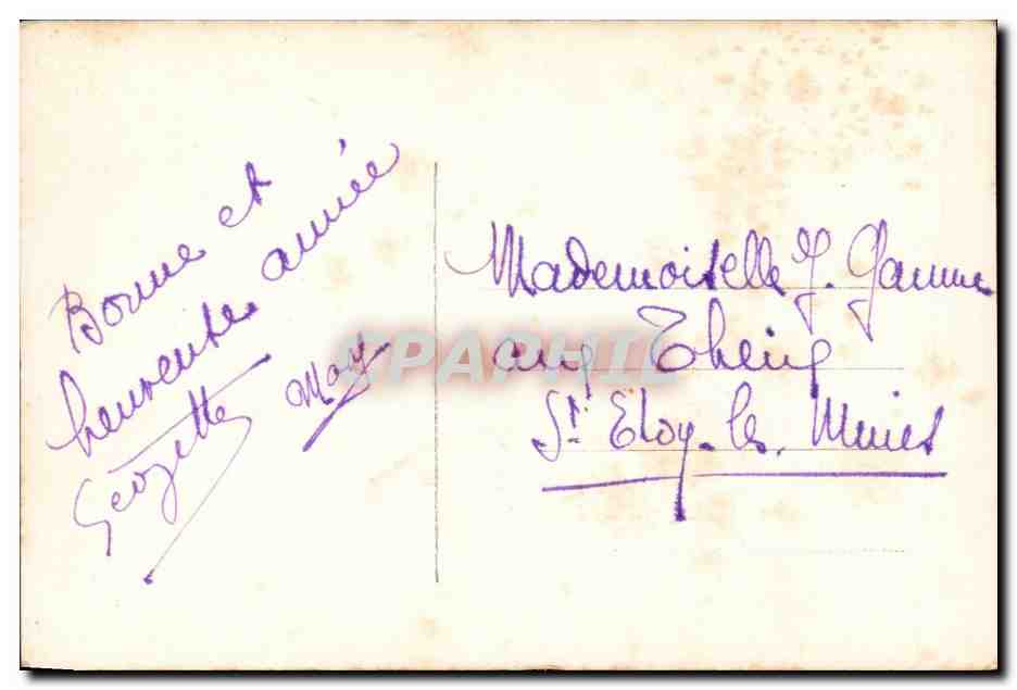 CPA Fantaisie Femme Bonne annee — Verso