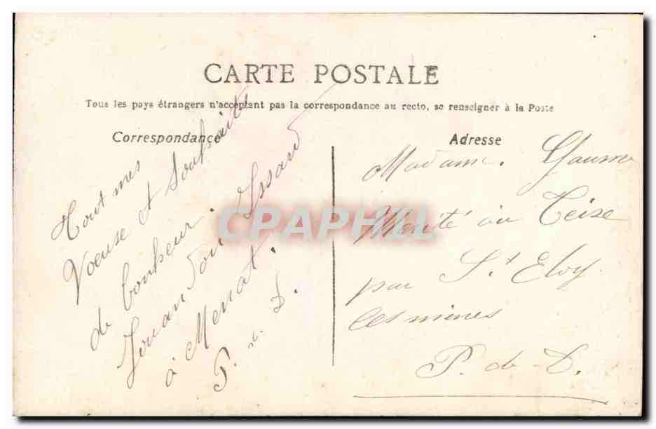 CPA Fantaisie Femme Bonne annee — Verso