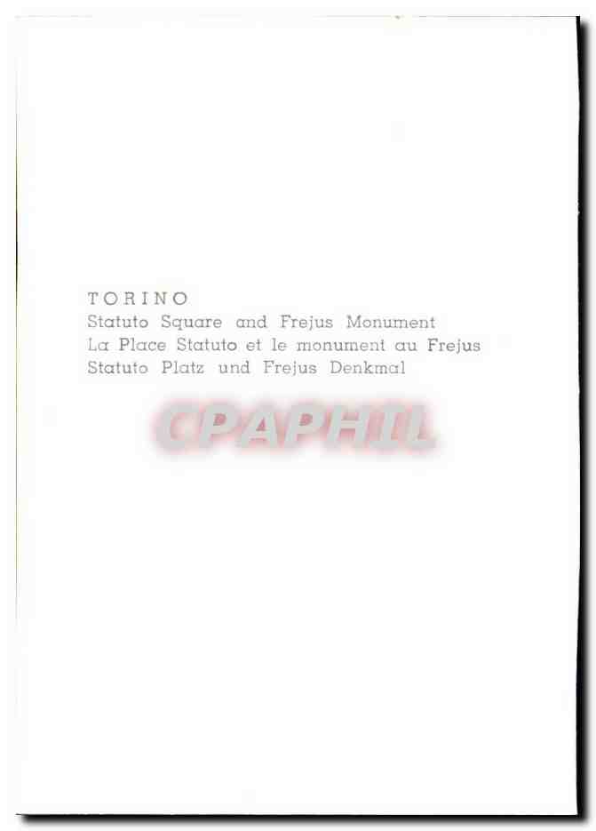 Italia italie Torino Monumento Al Frejus — Rückseite