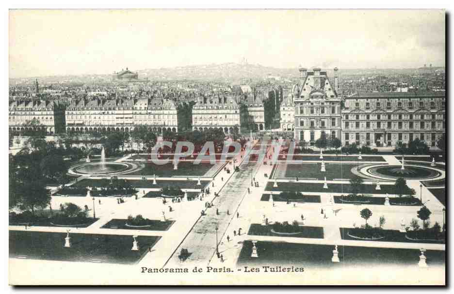 Paris CPA Panorama de Paris Les Tuileries 