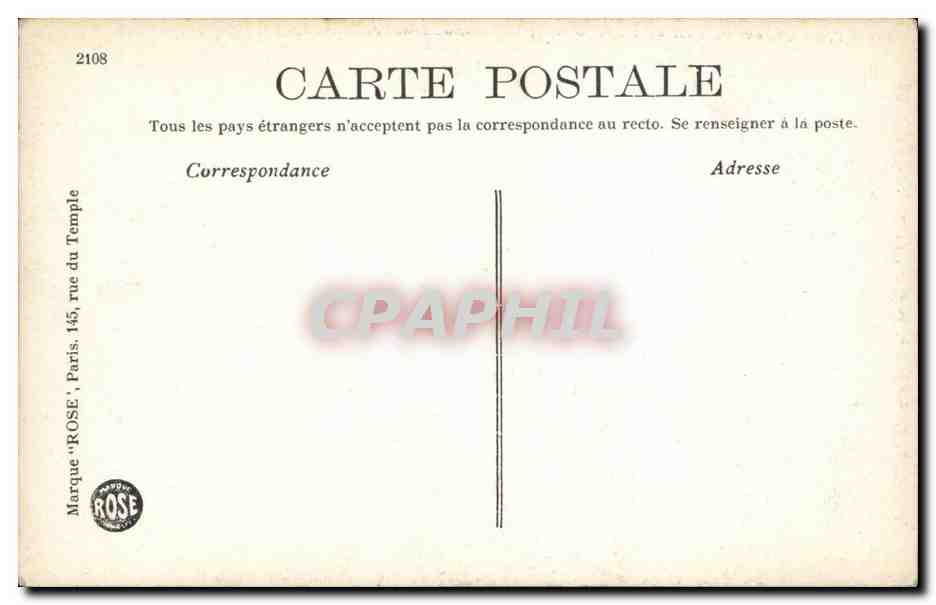Paris CPA L'eglise et le square de la Trinite — Rückseite