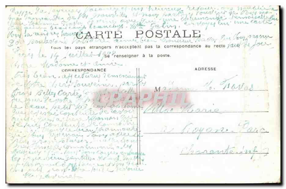 Paris CPA Palais de Luxembourg — Rückseite