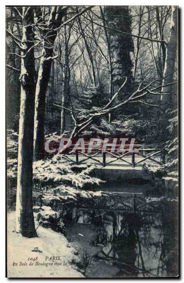 Paris CPA Bois de Boulogne sous la neige