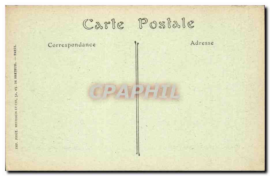 Paris CPA Parc Monceau vue sur la passerelle — Rückseite