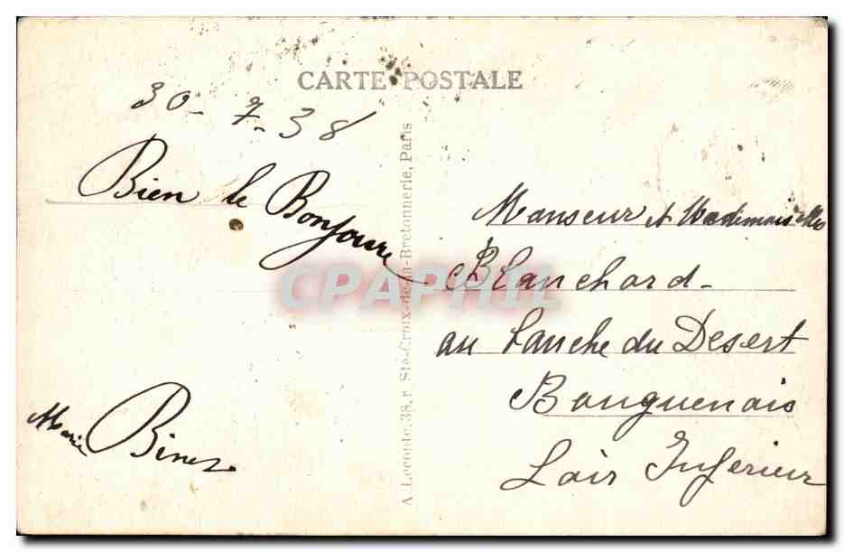 Paris CPA Notre Dame — Verso