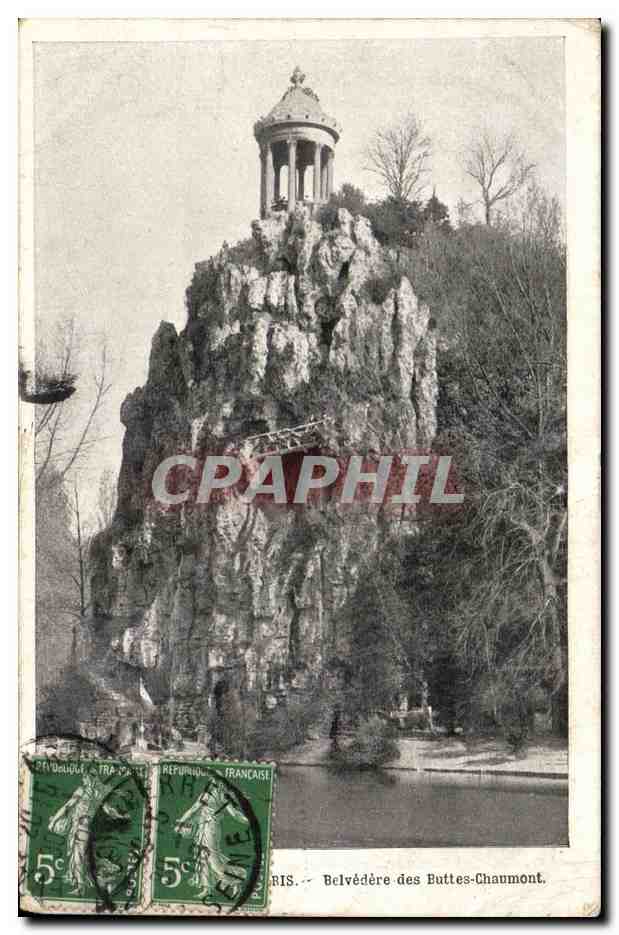 Paris CPA Belvedere des Buttes Chaumont