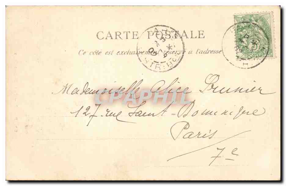 Paris CPA tour de l'horloge ( marche aux fleurs ) — Rückseite