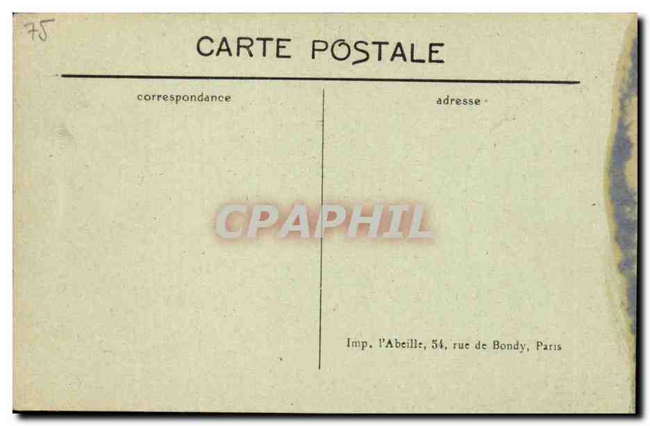 Paris CPA La rue Soufflot et le Pantheon — Rückseite