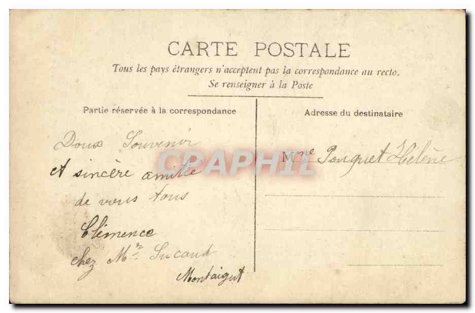 Femme souriante tenant un bouquet — Heureuse Fête — CIRCÉ, n° 421-6 — Verso