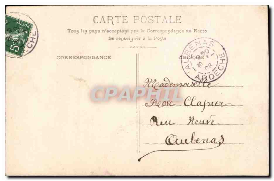 Femme en robe à motifs — fleurs — E.L.D. n° 4162 — Verso