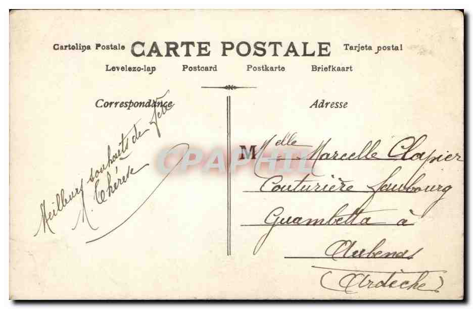 Femme en chapeau violet — Bonne Fête — LION, n°1052 — Achterkant