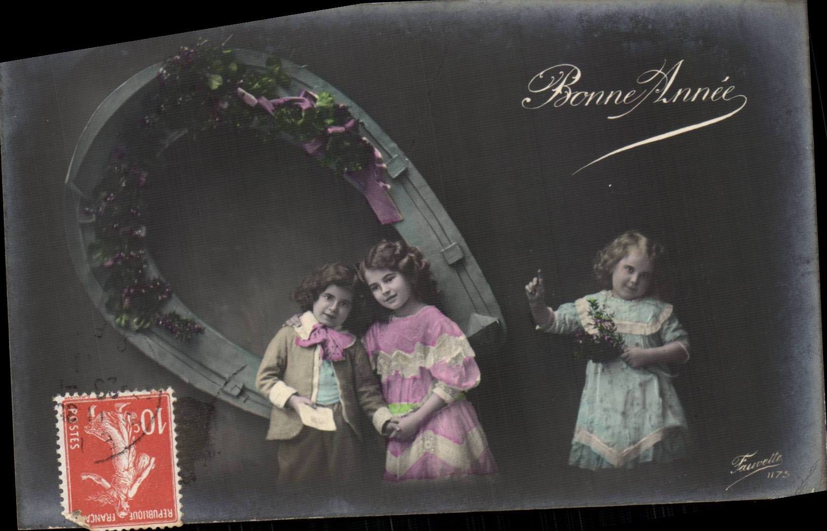CPA Fantaisie enfants Bonne annee