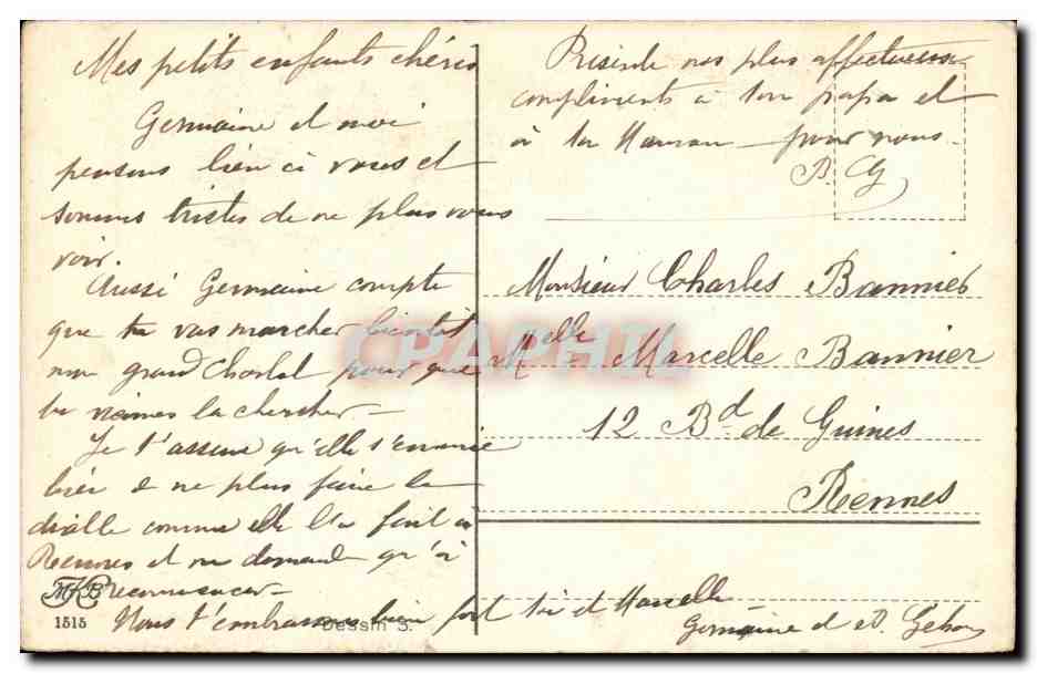 CPA Fantaisie Enfant  — Rückseite