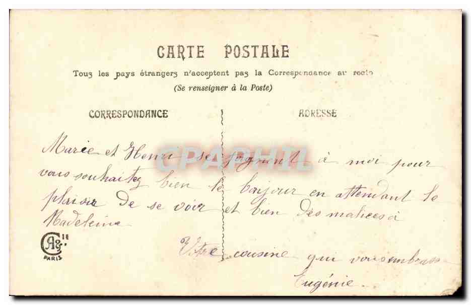 CPA Fantaisie Enfant De Gorron je vous envoie ces fleurs — Rückseite