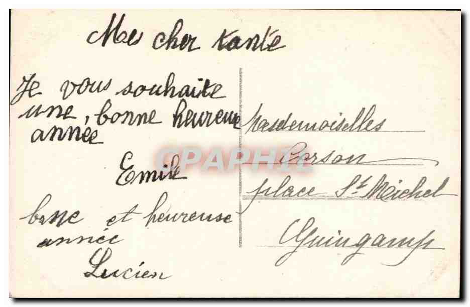 CPA Fantaisie Enfants — Verso