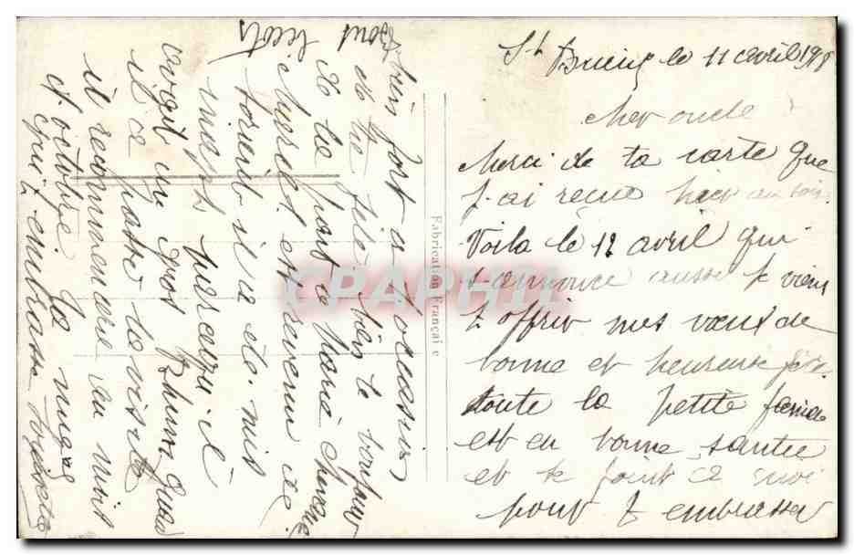 CPA Fantaisie Femme Bonne fete — Verso