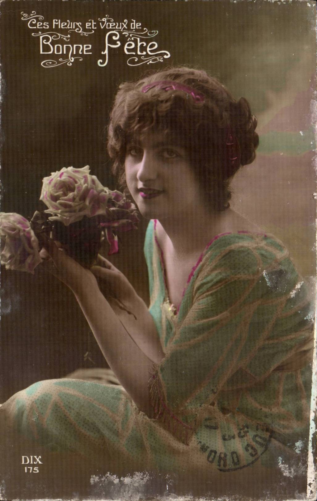 CPA Fantaisie Femme Bonne fete