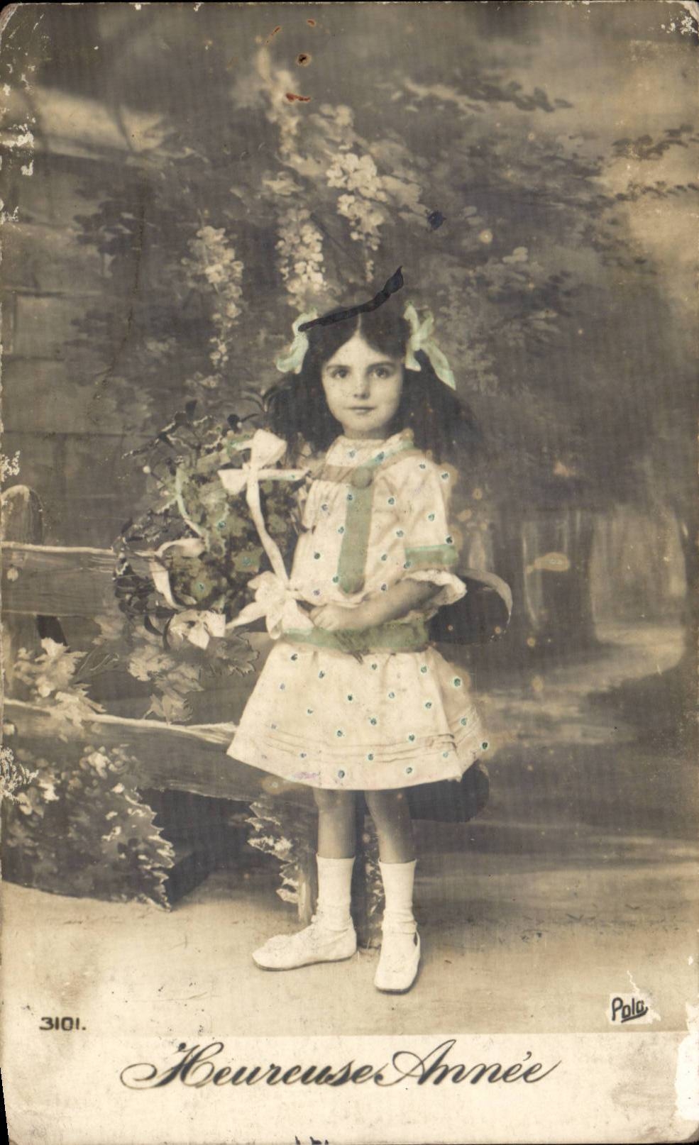CPA Fantaisie Enfant Heureuse annee