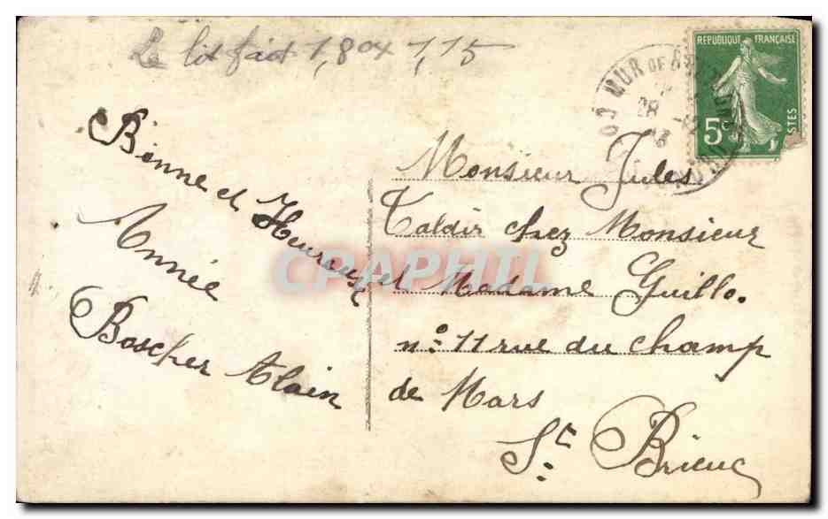 CPA Fantaisie Enfant Heureuse annee — Rückseite