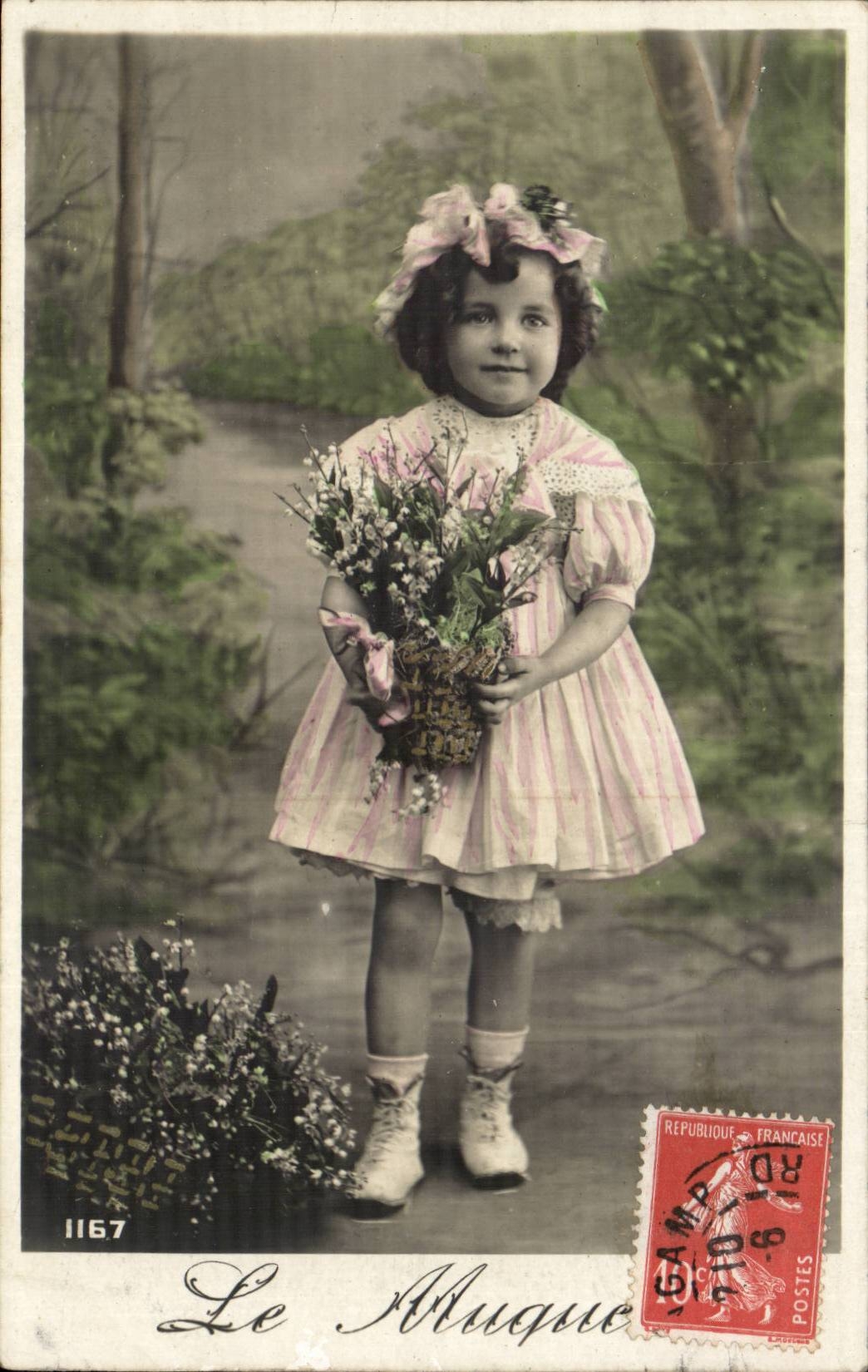 CPA Fantaisie Enfant Muguet