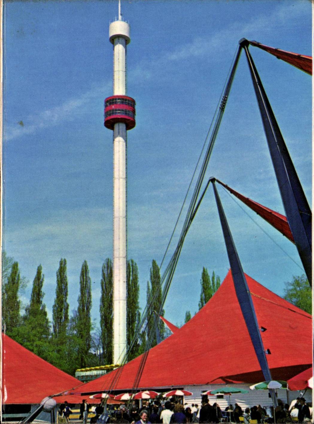 CPM Exposition nationale suisse Lausanne 1964 Secteur du port et la tour Spiral