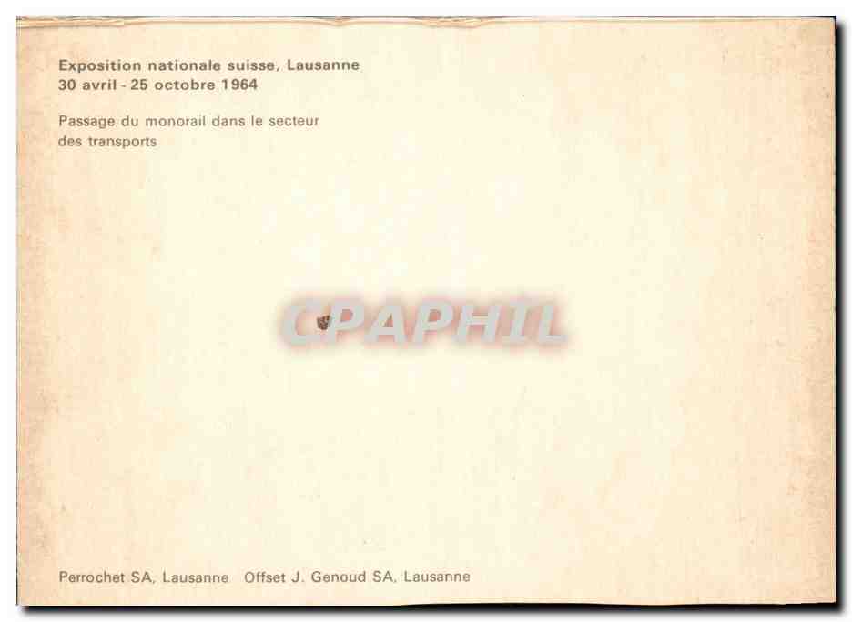 Sucus Caravelles - Parc d'attractions — Exposition nationale suisse, Lausanne — Verso