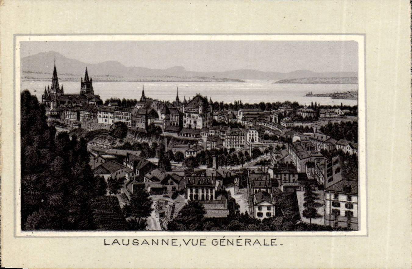 Lausanne, Vue Générale — gravure — CPAPHIL