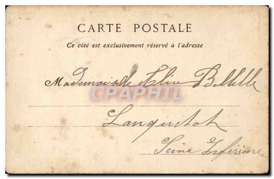 Paris CPA Hotel de ville — Rückseite
