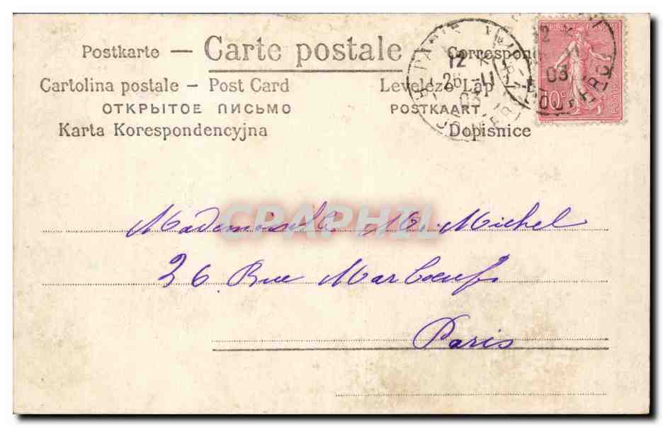 Paris CPA Souverains d' italie a Paris Boulevard de Montmartre — Rückseite