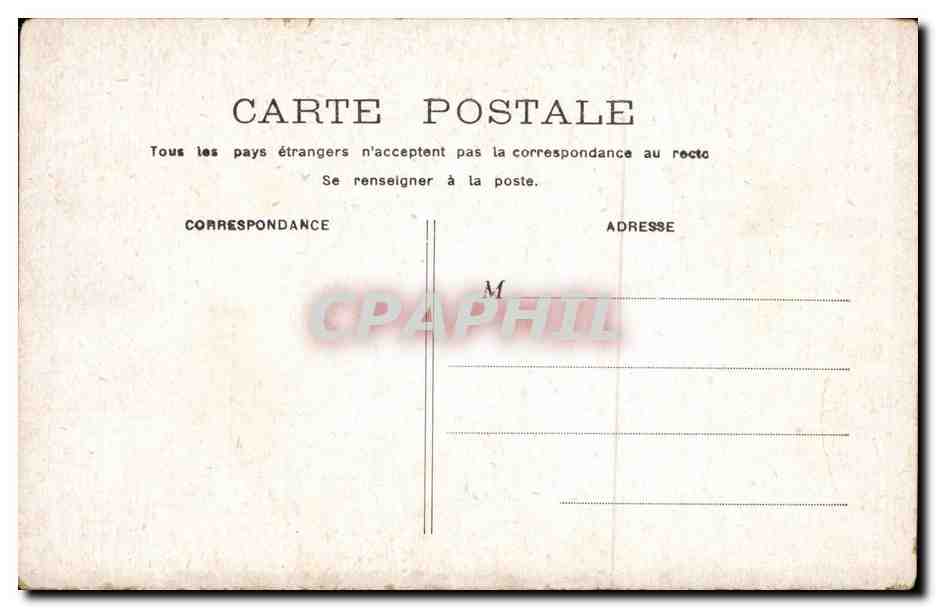 Paris CPA Fontaine St Michel — Verso