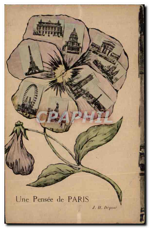 Paris CPA Une pensee de Paris 