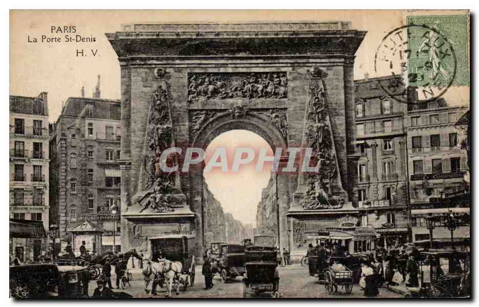 Paris CPA Porte St Denis