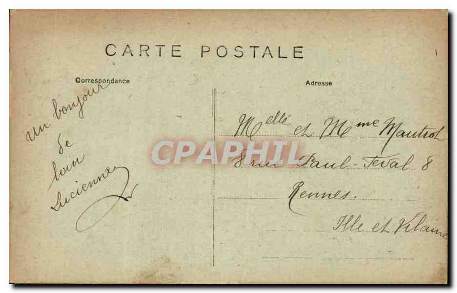 Paris CPA Porte St Denis — Verso