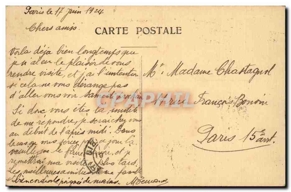 Paris CPA Porte ST martin — Rückseite