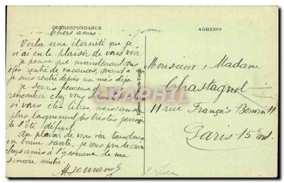 Paris CPA Place de l'Opera le grand hotel et le boulevard des Capucines — Rückseite