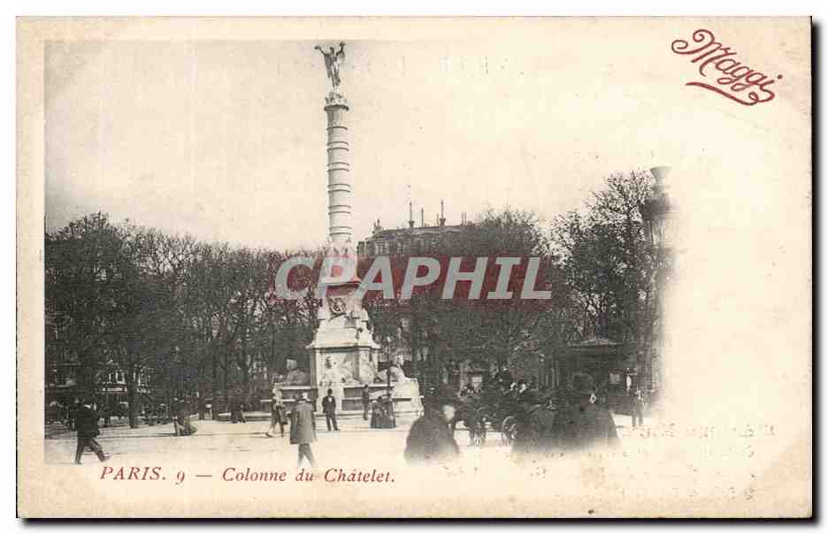 Paris CPA Colonne du chatelet