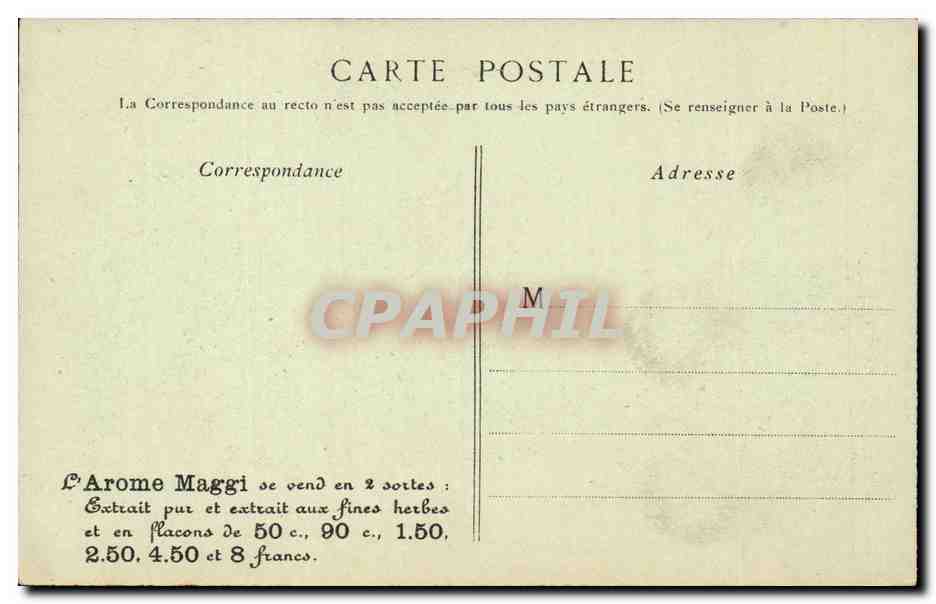 Paris CPA Colonne du chatelet — Verso