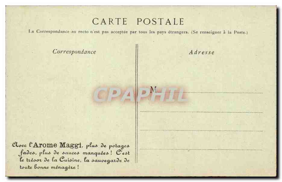 Paris CPA La Madeleine — Rückseite