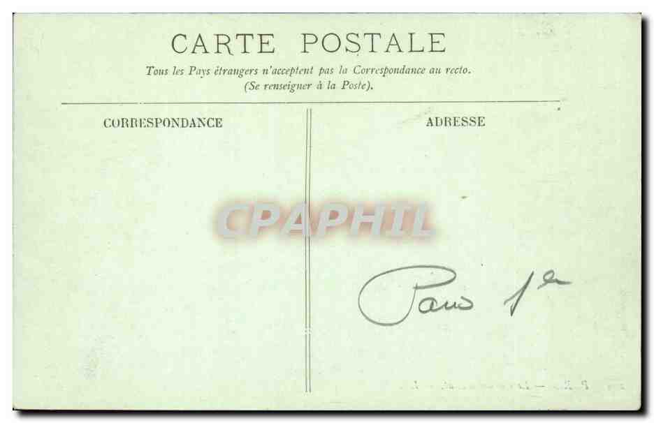 Paris CPA Conseil d'Etat Metro — Rückseite
