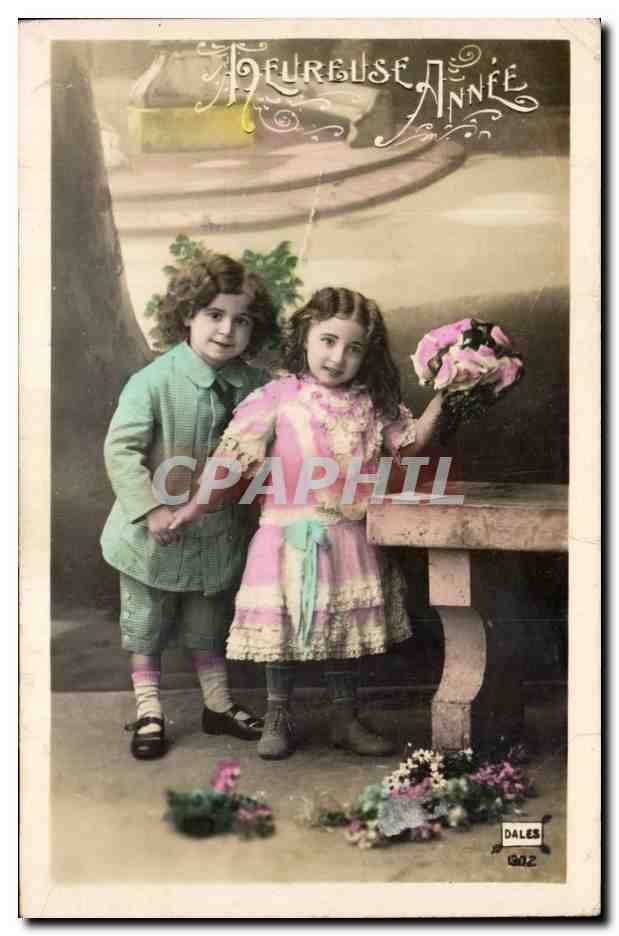 CPA Fantaisie Enfants Heureuse annee