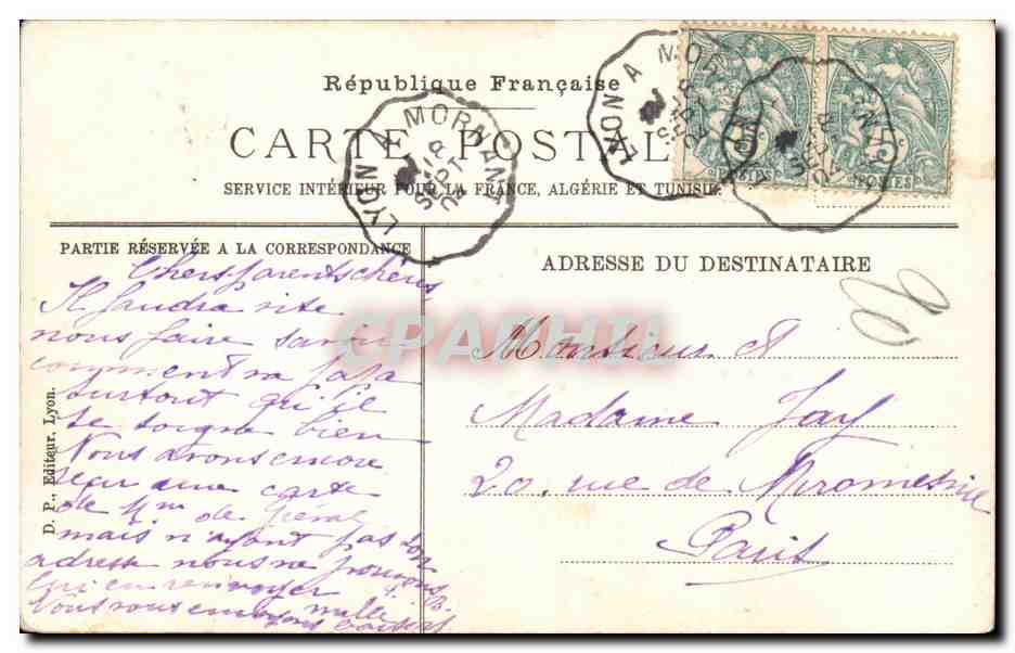 Deux jeunes femmes en robe d'époque — scène bucolique — D.P. Éditeur, Lyon — Reverso