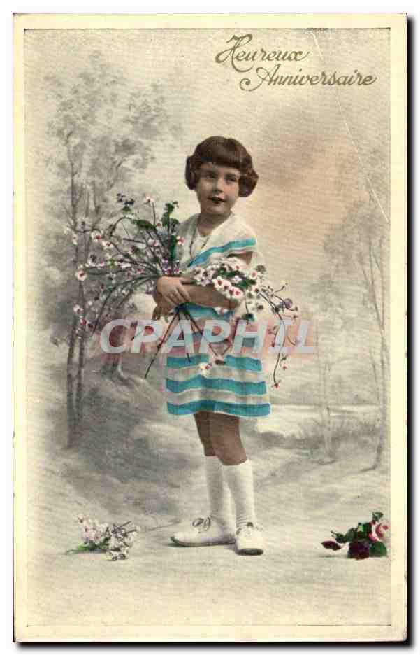 CPA Fantaisie Enfant Anniversaire