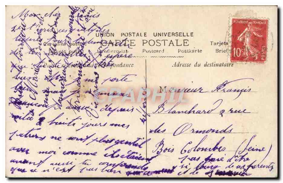CPA Fantaisie Femme — Verso