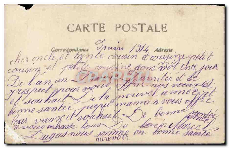 CPA Fantaisie Enfant Garcon — Rückseite