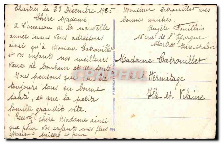 CPA Fantaisie Fleurs — Verso