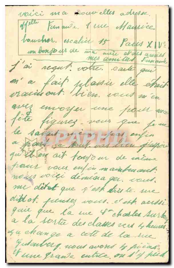 CPA Fantaisie Fleurs (brillants incrustes) — Rückseite