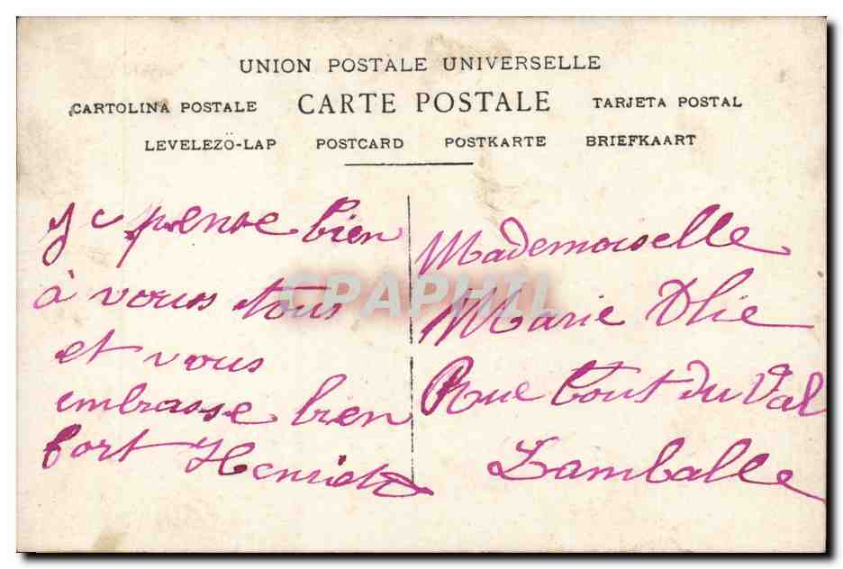CPA Fantaisie Enfant  — Rückseite