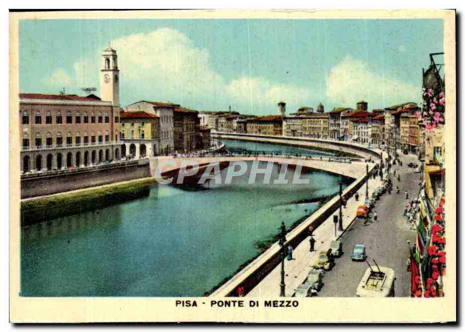 CPSM Italie Italia Pisa Ponte di Mezzo