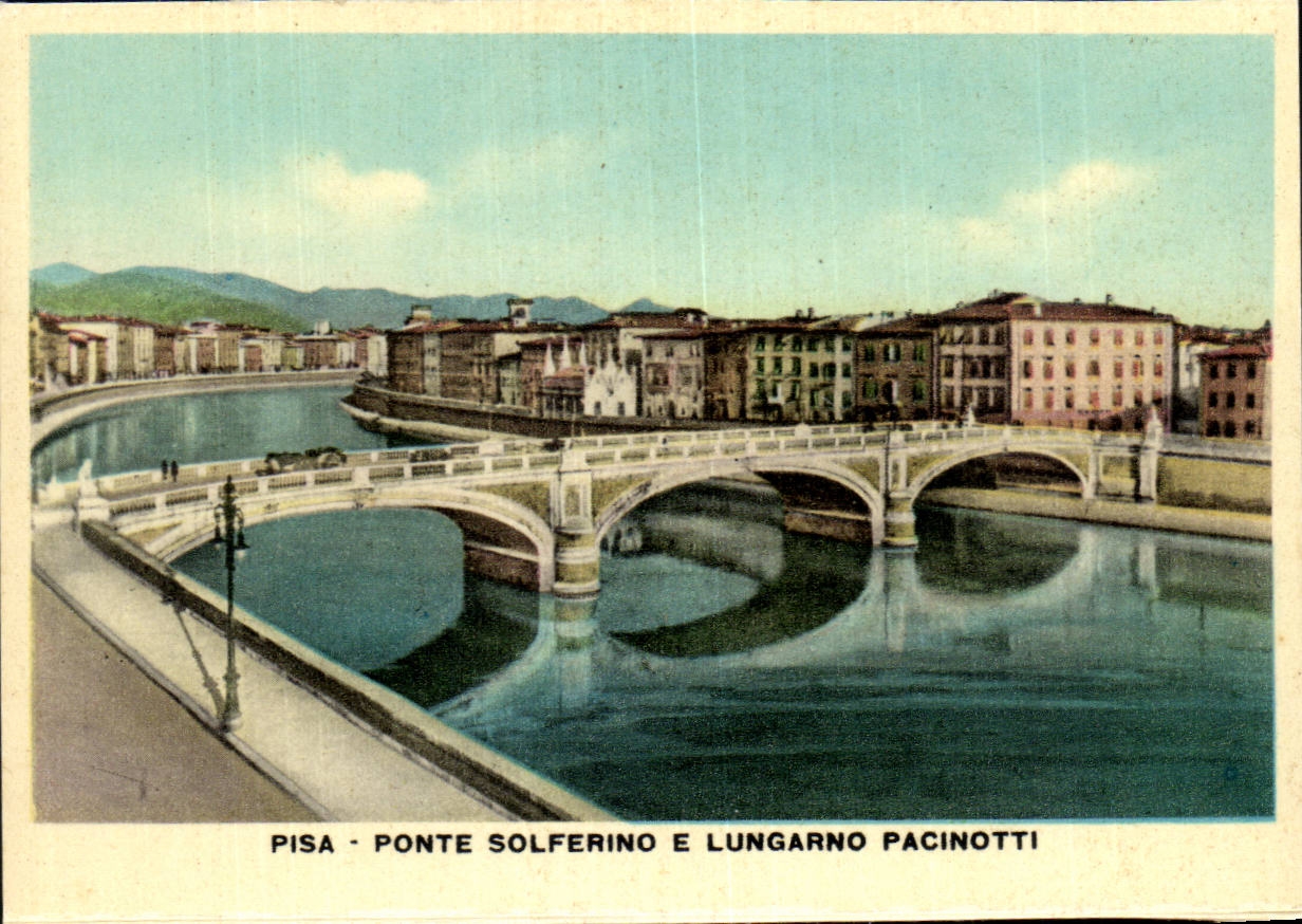CPSM Italie Italia Pisa Ponte Solferino E Lungarno Pacinotti