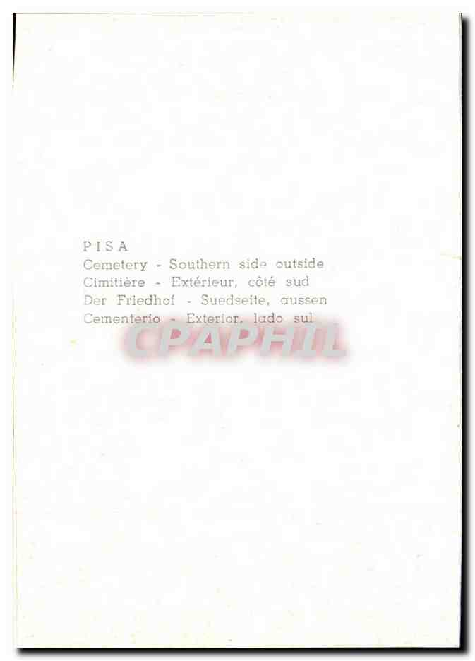 CPSM Italie Italia Pisa Camposanto Esterno Lato Meridionale — Rückseite